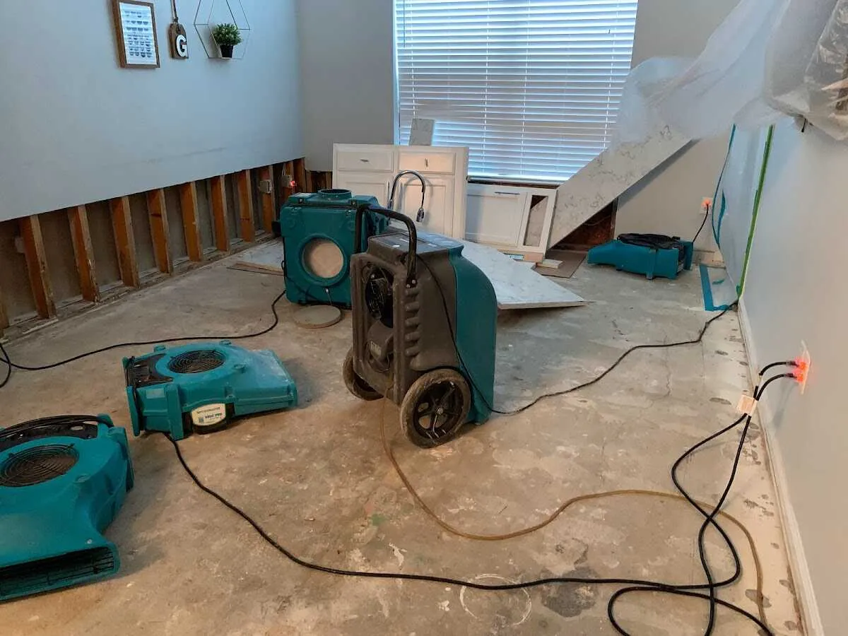 Dehumidifier in flood-cut room for Water Extraction & Removal in New Milford